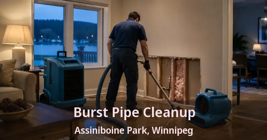 Burst Pipe Cleanup Assiniboine Park, Winnipeg - MB
