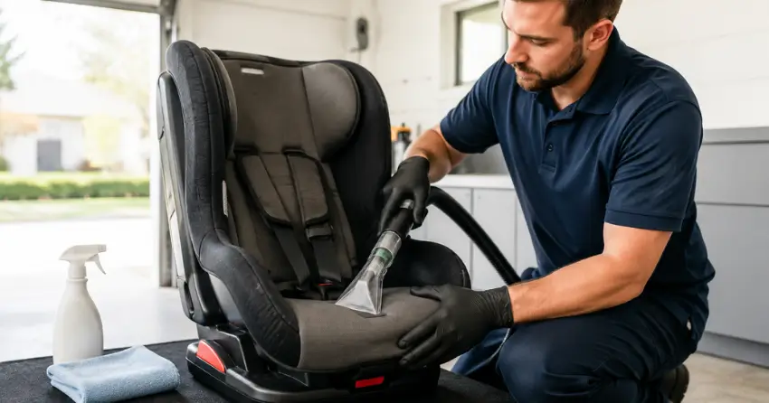 car seat cleaning professional safe baby-friendly process in North Inkster Industrial, Winnipeg