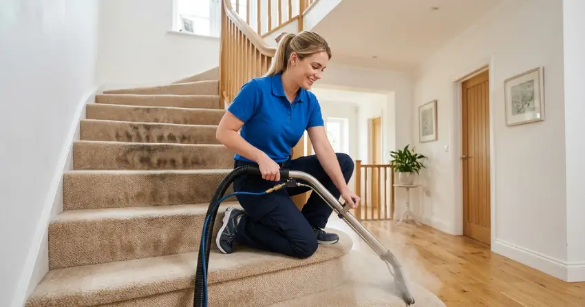 staircase and hallway traffic lane cleaning in Pembina Strip, Winnipeg