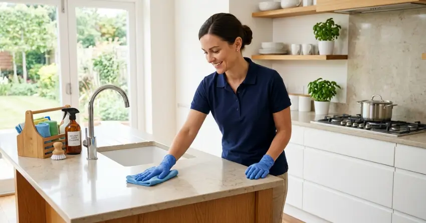 professional holiday home cleaning kitchen and bathroom deep clean Vialoux, Winnipeg