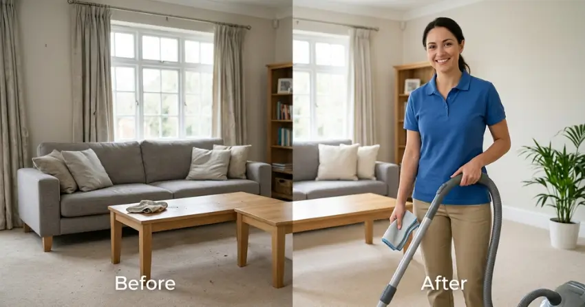 holiday home cleaning before and after results in Vialoux, Winnipeg