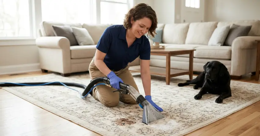 in-home rug cleaning pet stain treatment and extraction Inkster Industrial Park, Winnipeg