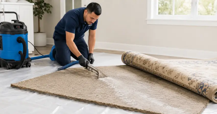 rug pad cleaning professional service in Weston, Winnipeg