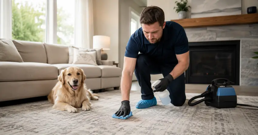 rug pet urine treatment professional cleaning in Holden, Winnipeg