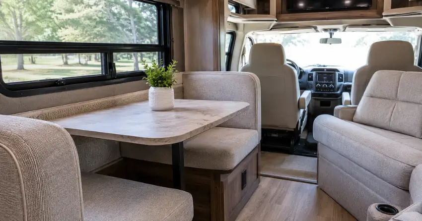 clean RV cushions after professional upholstery service