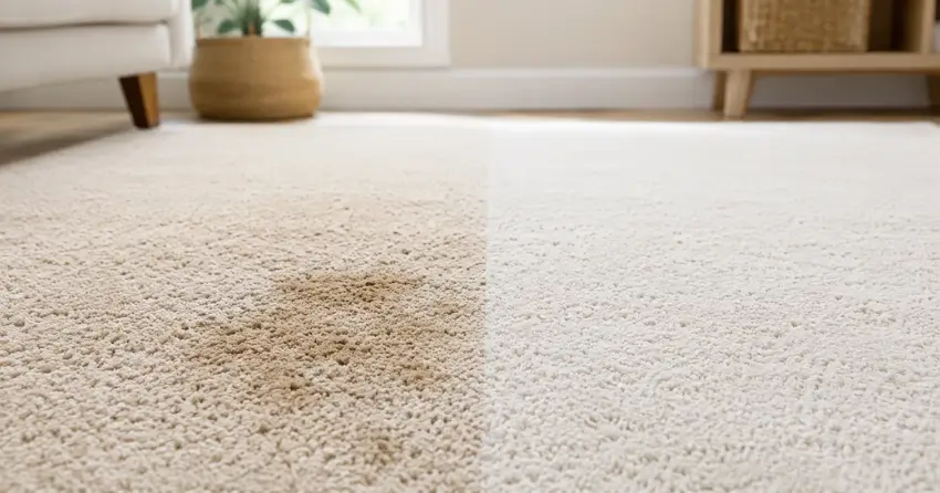 before and after Spot Treatment Kensington, Winnipeg stain removal results