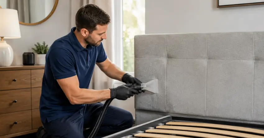 bed frame upholstery cleaning service in River West Park, Winnipeg